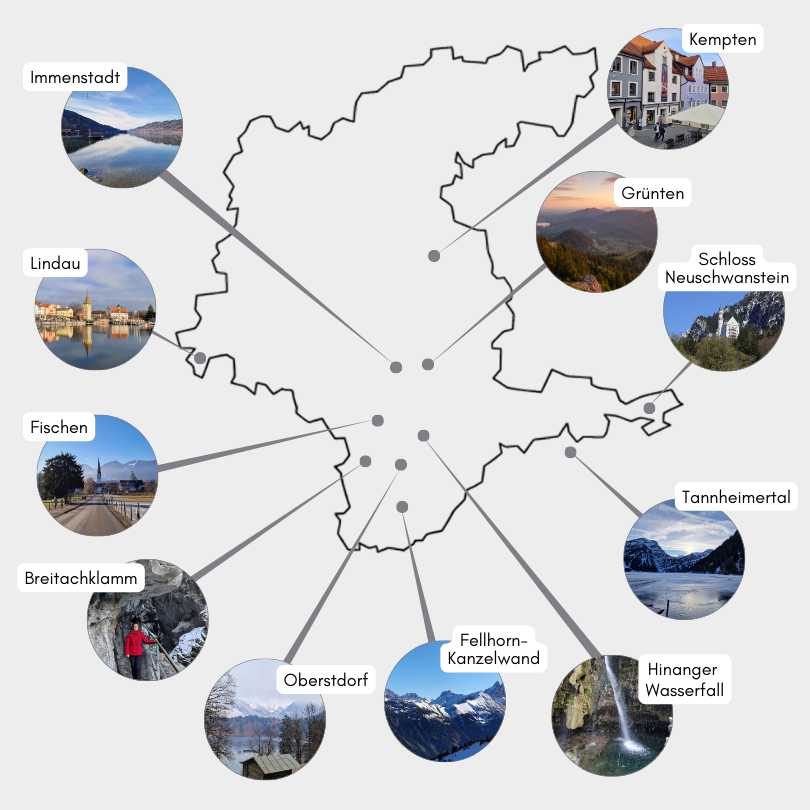 Allgaeu Sehenswuerdigkeiten Karte