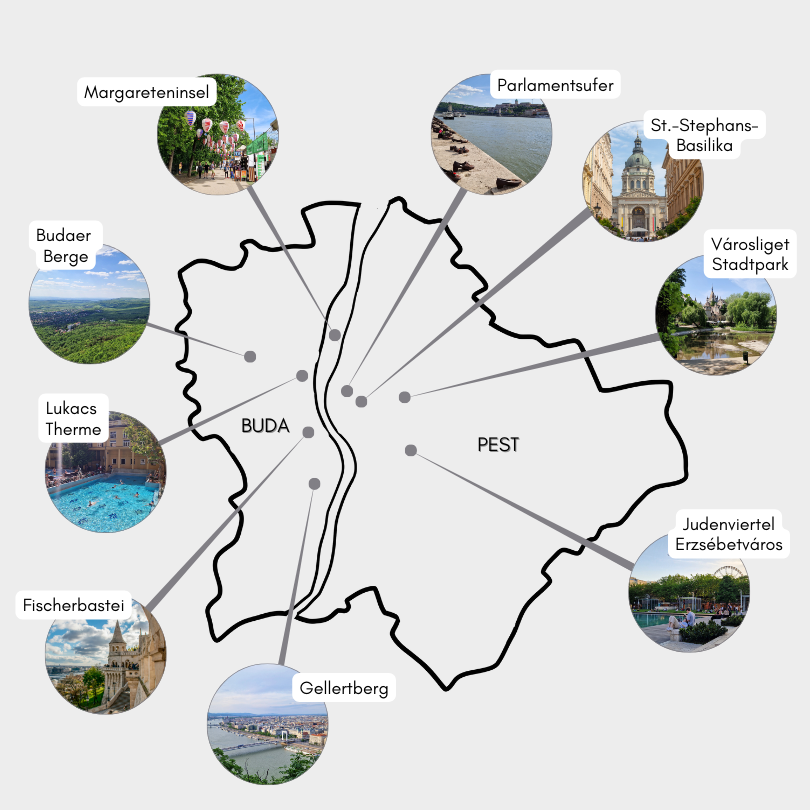 Budapest Sehenswürdigkeiten Karte