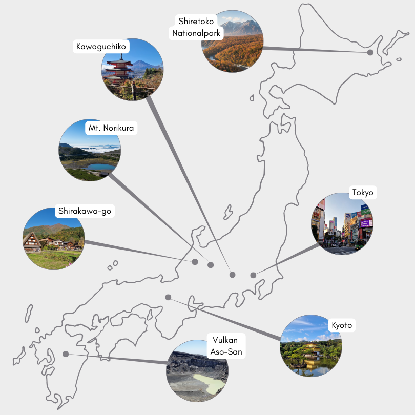 Japan Sehenswuerdigkeiten Karte