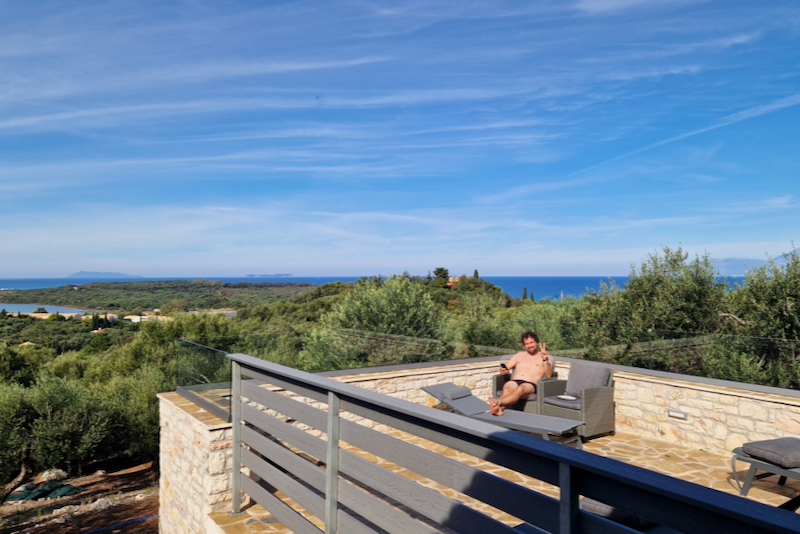Korfu Ferienhaus Balkon