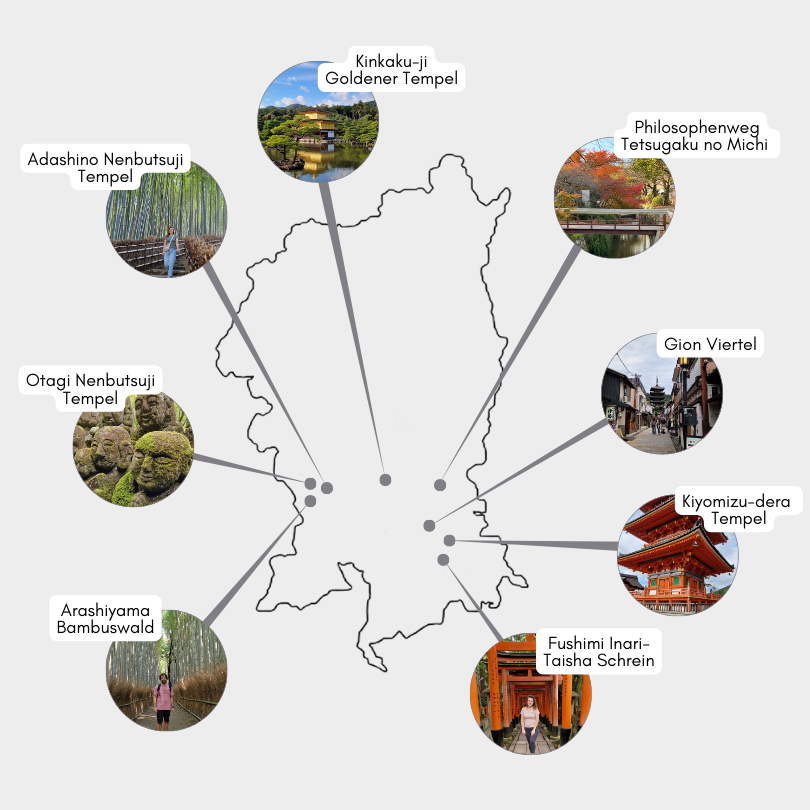 Kyoto Sehenswuerdigkeiten Karte
