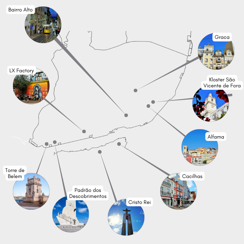 Lissabon Sehenswürdigkeiten Karte