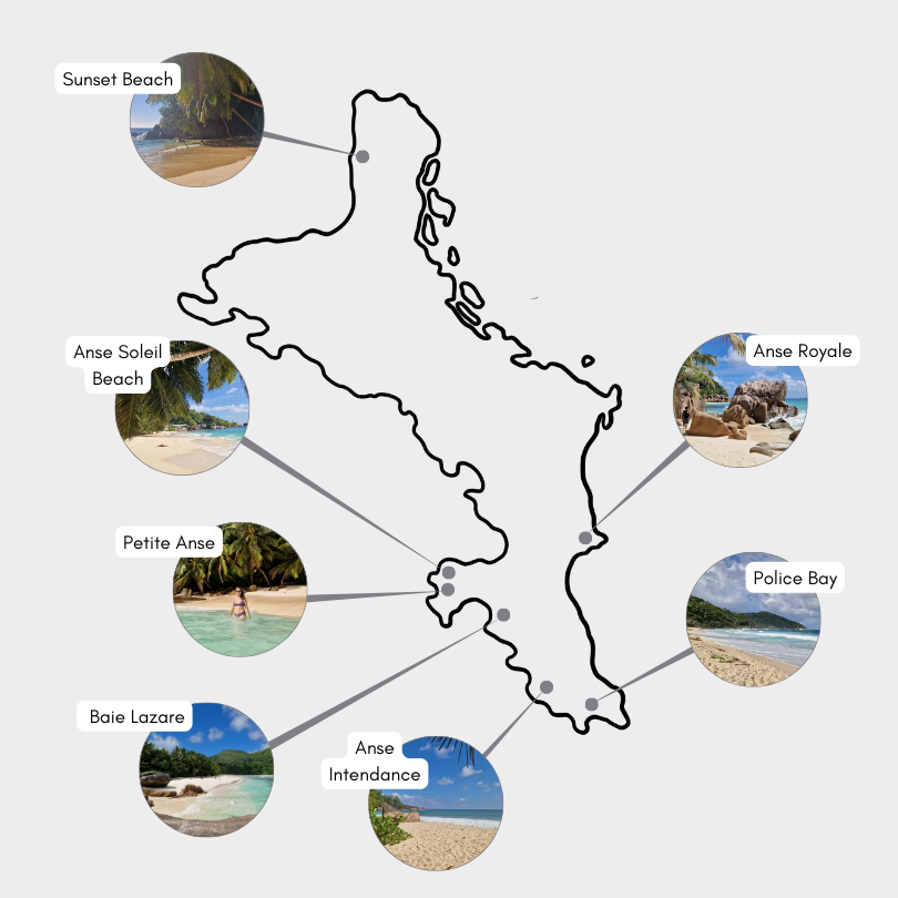 Mahé Sehenswürdigkeiten Karte