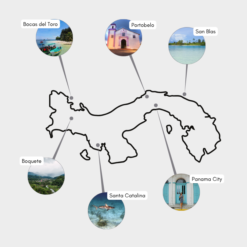 Panama Sehenswuerdigkeiten Karte