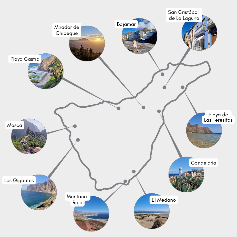 Teneriffa Sehenswürdigkeiten Karte