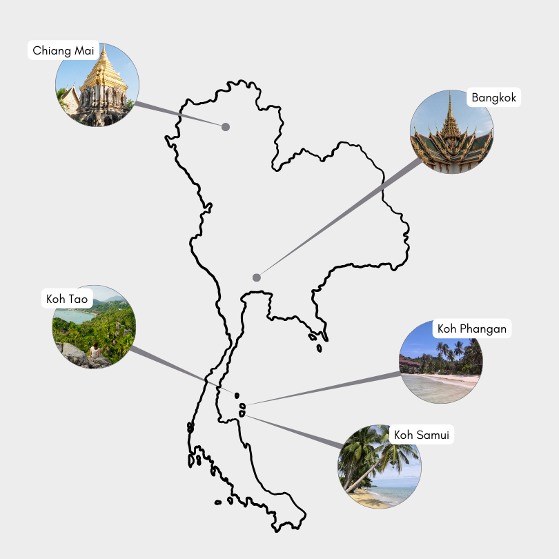 Thailand Sehenswuerdigkeiten Karte