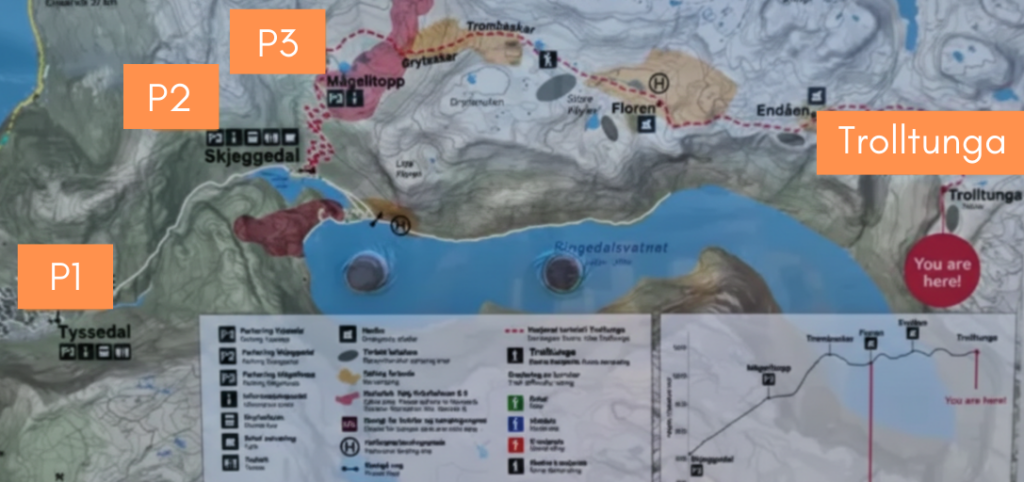 Trolltunga Wanderung Karte