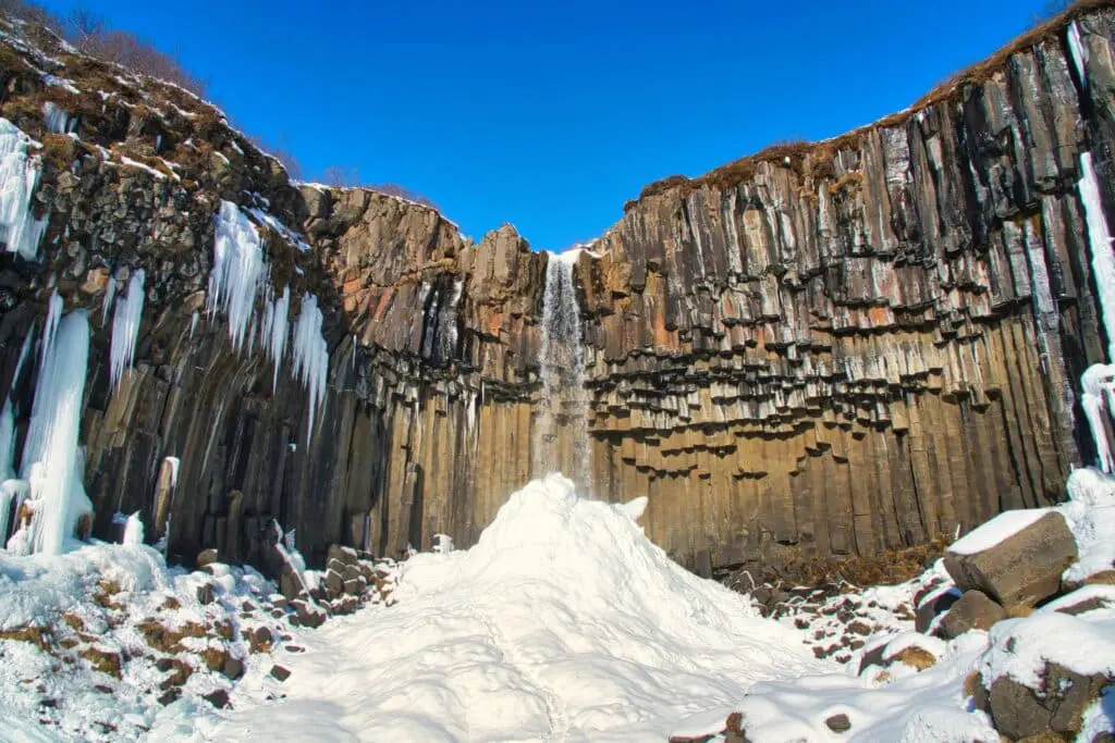 Island Svartifoss Wasserfall