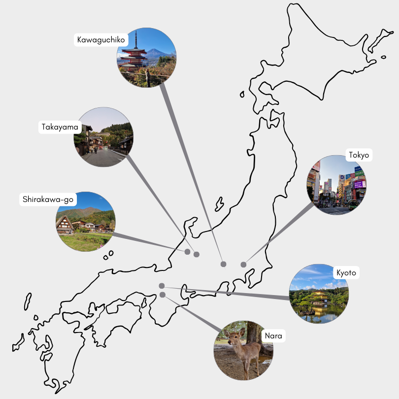 Reiseroute Japan