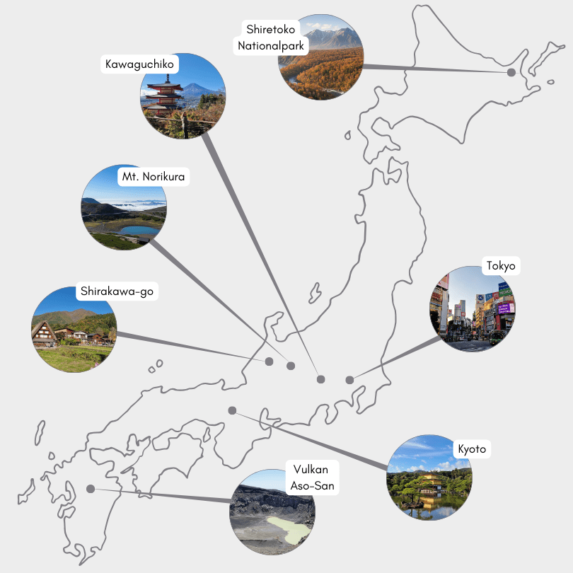 Japan Sehenswuerdigkeiten Karte