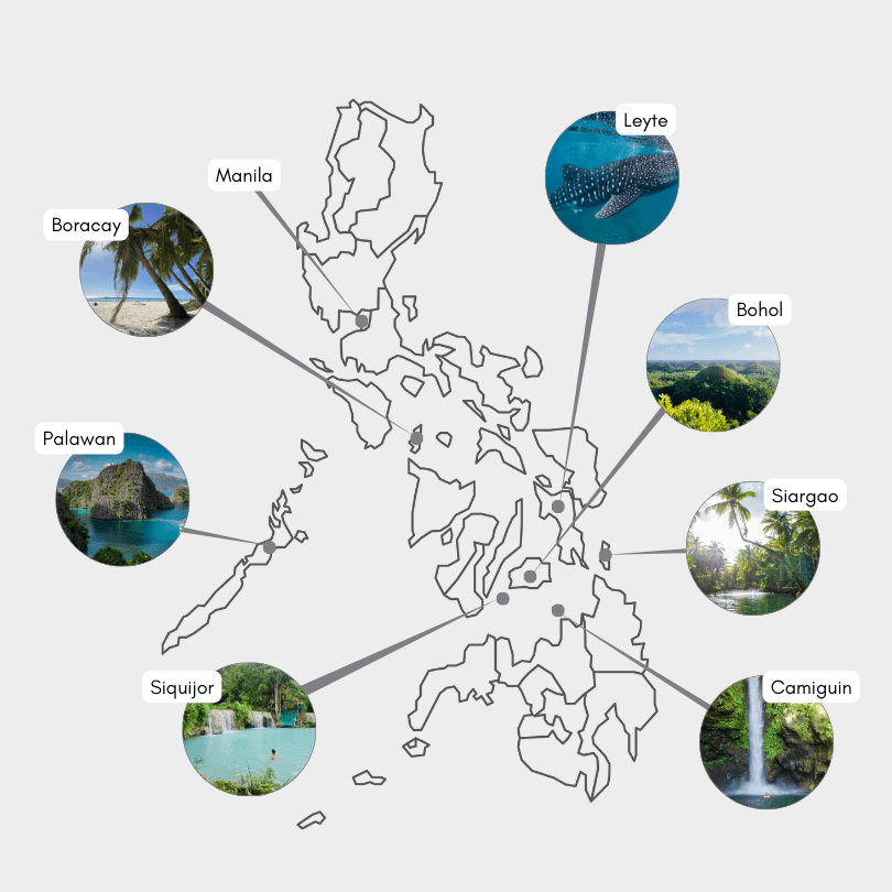 Philippinen Sehenswürdigkeiten Karte