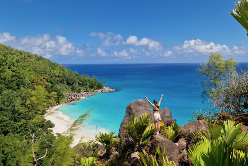 Praslin Anse Georgette Aussichtspunkt