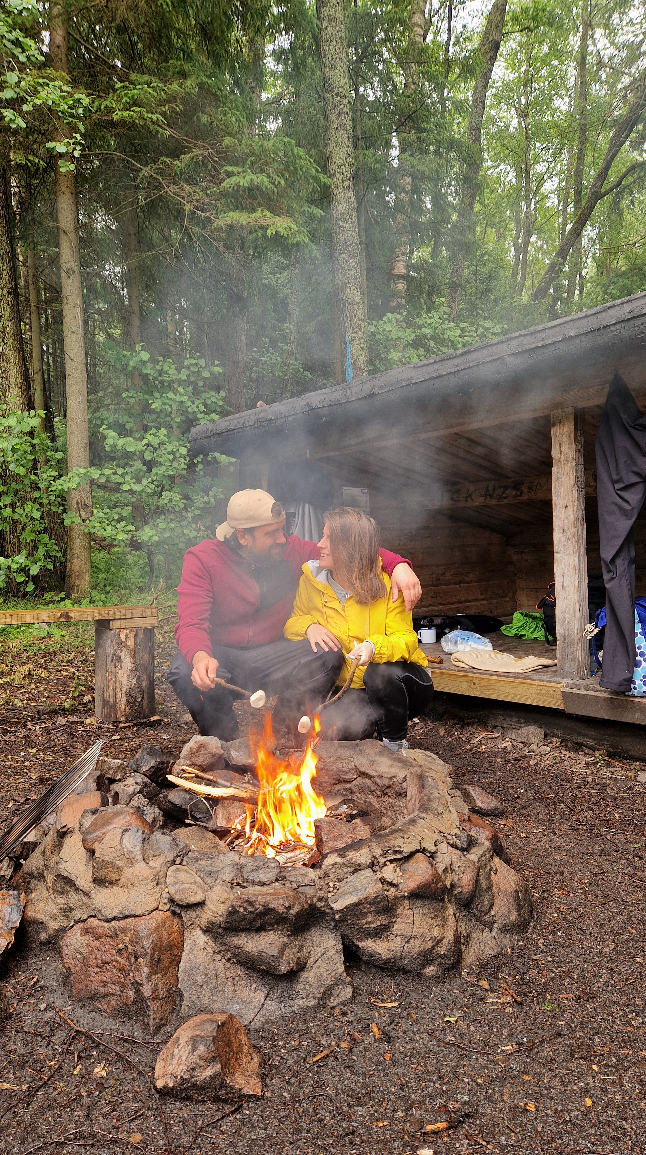 Schweden Kanutrip Lagerfeuer